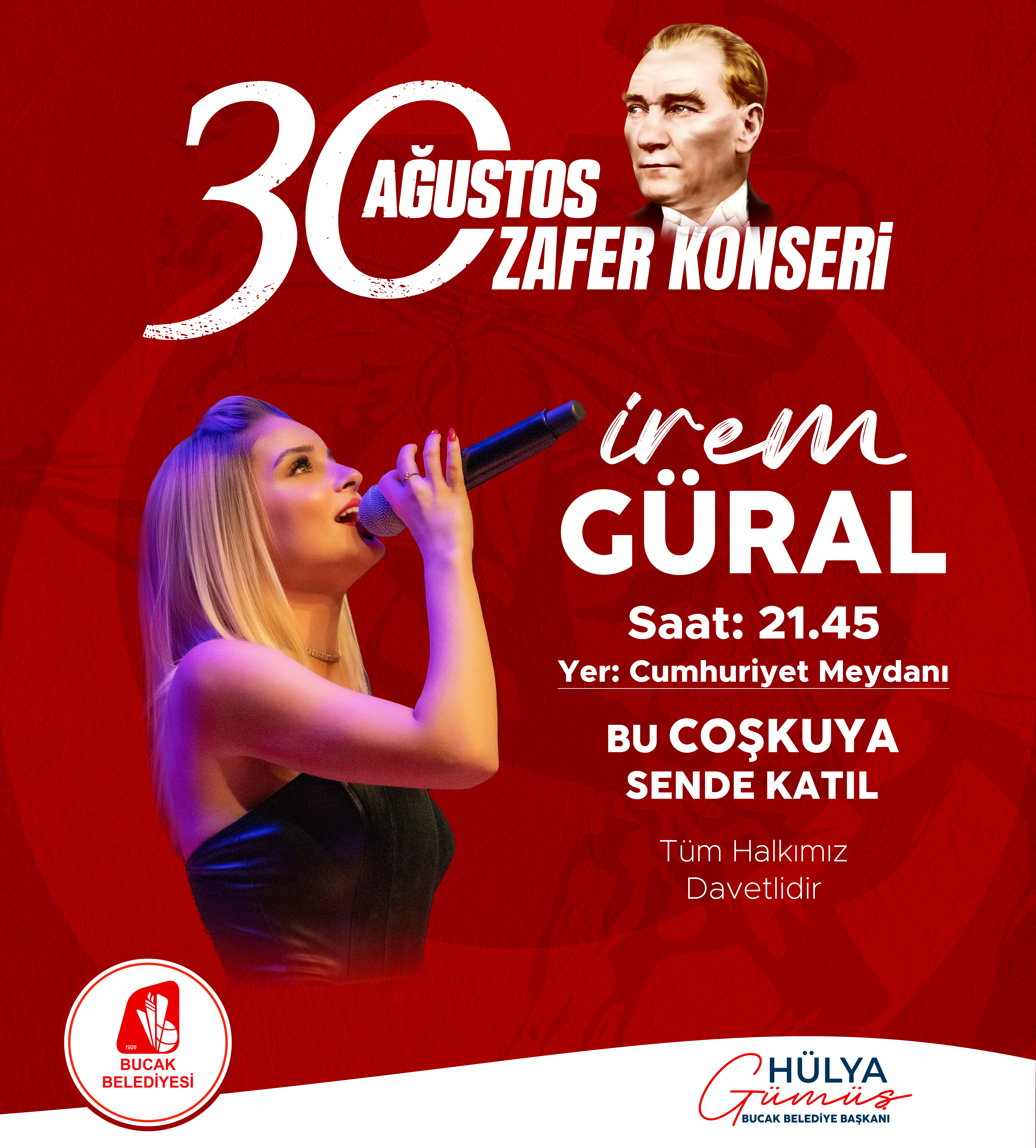 İrem Güral 30 Ağustos’ta Bucak’ta sahnede!